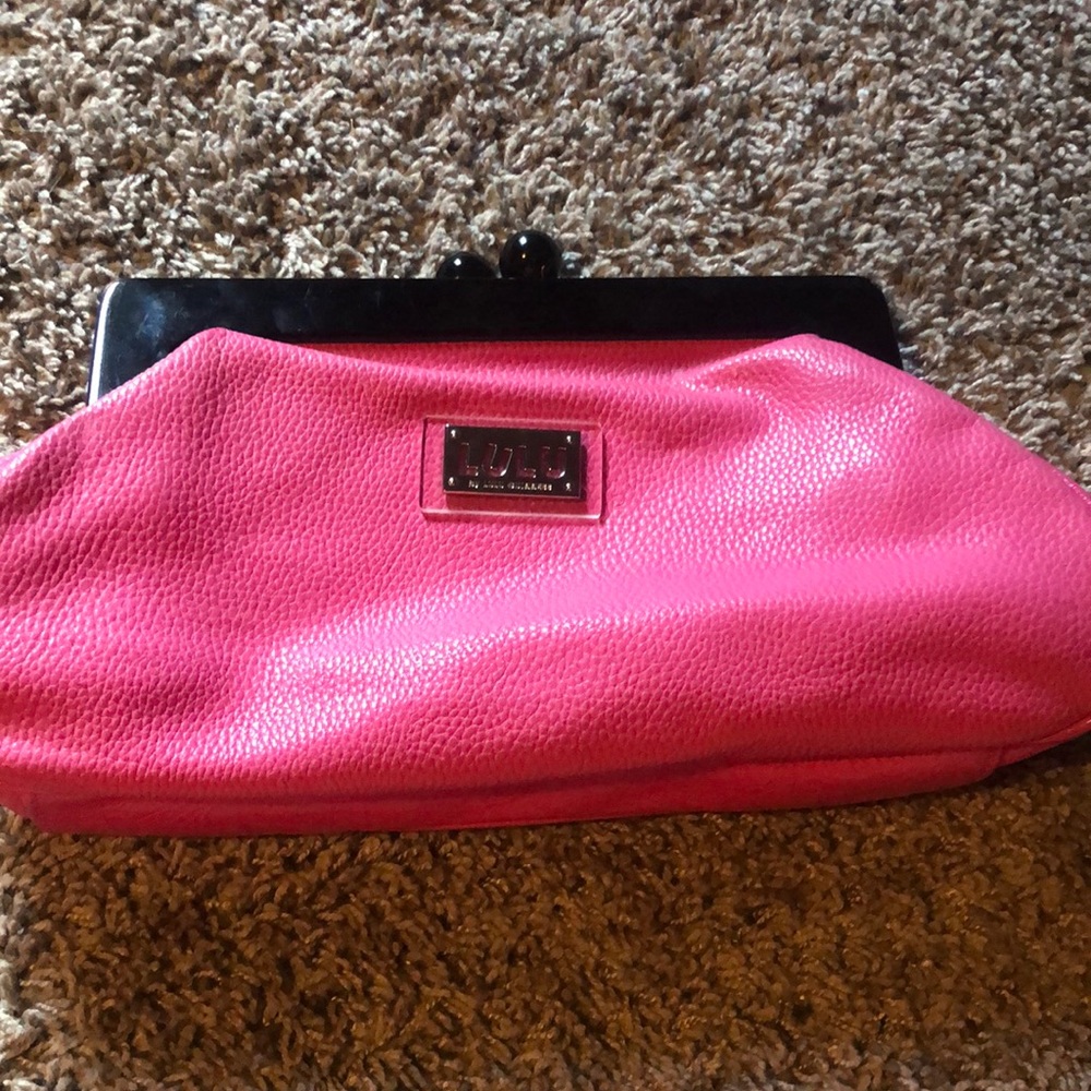 LuLu Guinness pink handbag